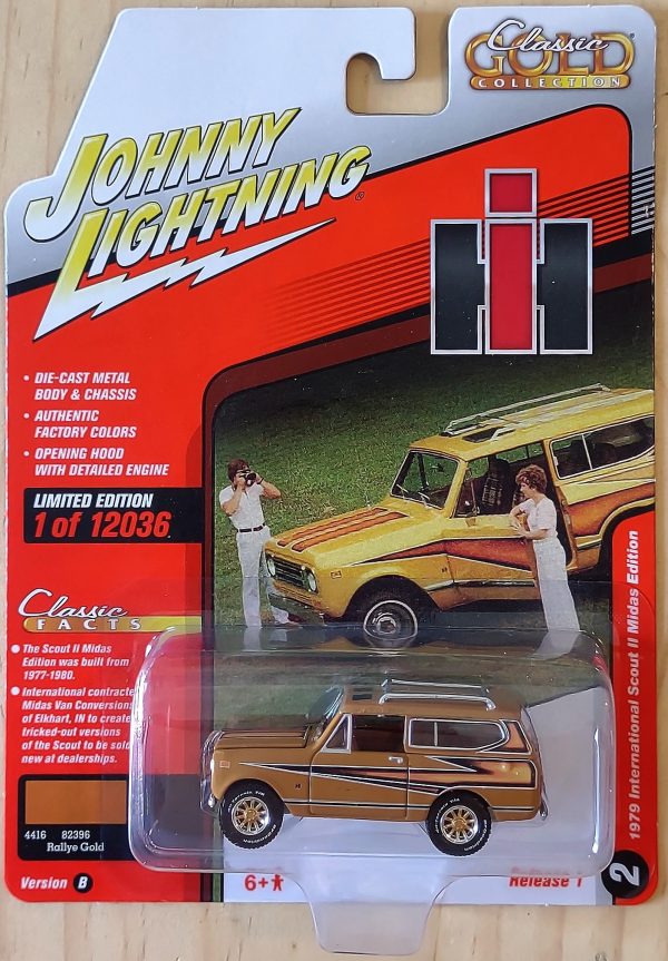 Diecast Republic Johnny Lightning 2022 Classic Gold Release 1 Version B 1979 International Scout II Midas Edition